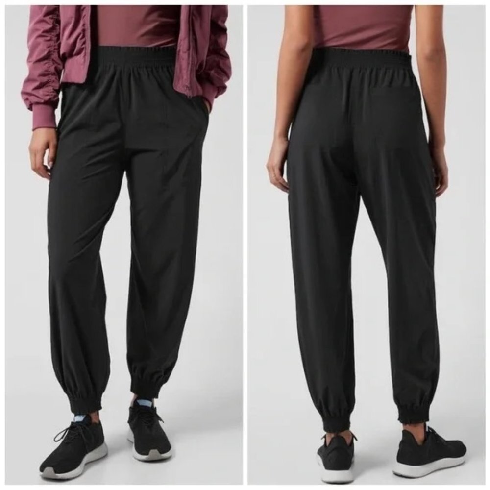 Athleta Savannah Pull-On‎ High Rise Jogger Pants Black Size 4
